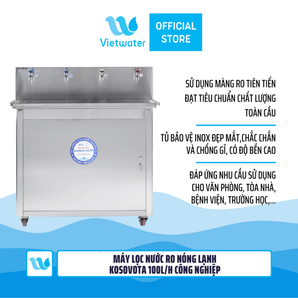 Máy lọc nước RO nóng lạnh Vietwater 100Lh công nghiệp MTL41101