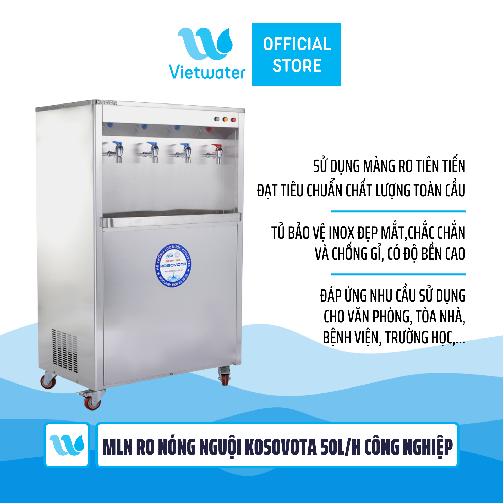 Máy lọc nước RO nóng nguội Kosovota 50Lh công nghiệp MTN4830