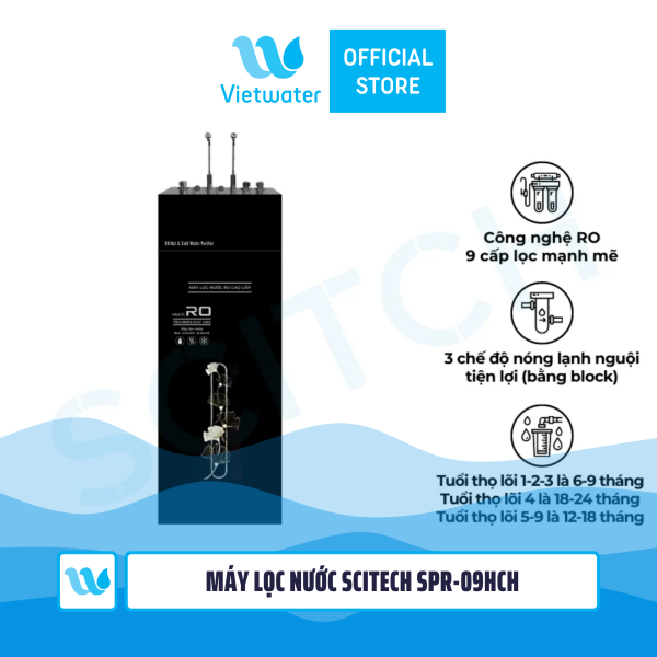 Máy lọc nước nóng lạnh nguội Vietwater SPR-09HCH (tủ cao 2 vòi 3 chế độ)