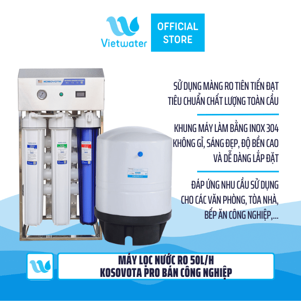 Máy lọc nước RO 50lh Kosovota pro bán công nghiệp KSV-50A/100G