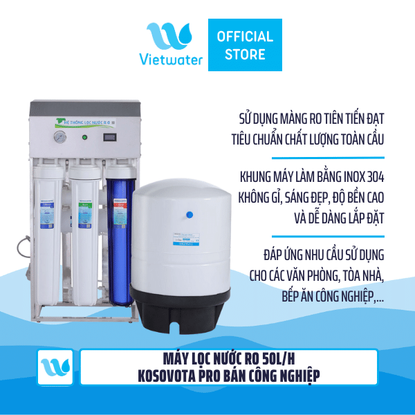 Máy lọc nước RO 50lh Kosovota pro bán công nghiệp KSV-50A/400G