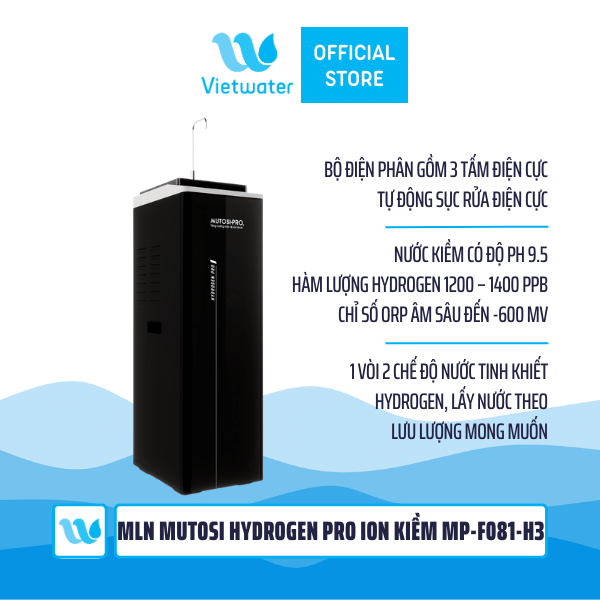 Máy lọc nước Mutosi Hydrogen Pro Ion Kiềm MP-F081-H3