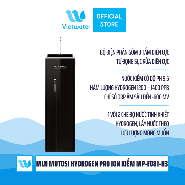 Máy lọc nước Mutosi Hydrogen Pro Ion Kiềm MP-F081-H3