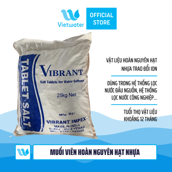 Muối viên hoàn nguyên hạt nhựa – muối hoàn nguyên Vibrant