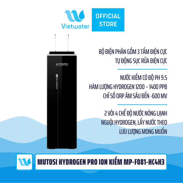 Máy lọc nước Mutosi Hydrogen Pro Ion Kiềm MP-F081-HC4H3