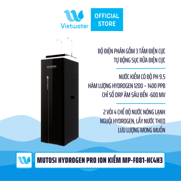 Máy lọc nước Mutosi Hydrogen Pro Ion Kiềm MP-F081-HC4H3