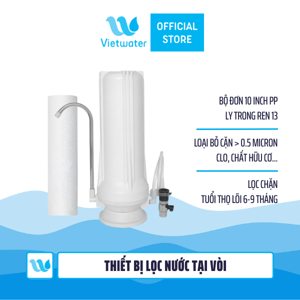 Thiết bị lọc nước tại vòi để bàn Vietwater TW1PP – thiết bị lọc nước lắp trên bồn rửa
