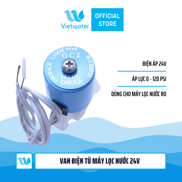 Van điện từ máy lọc nước 24v (GC2 Dauer trắng xanh)
