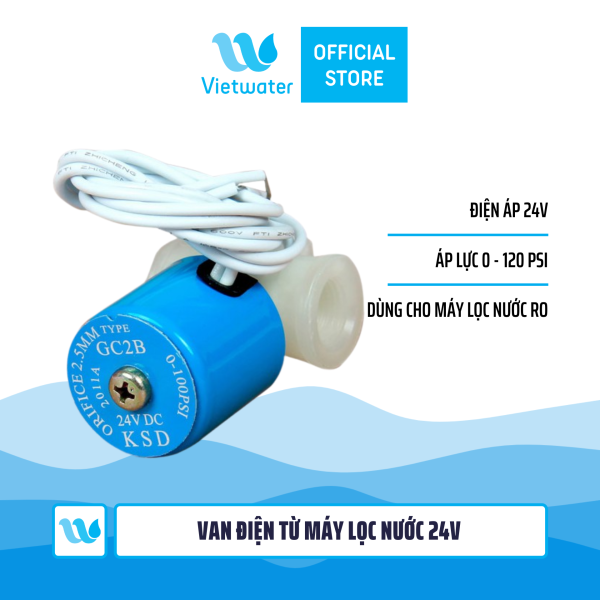 Van điện từ máy lọc nước 24v (GC2 Dauer trắng xanh)