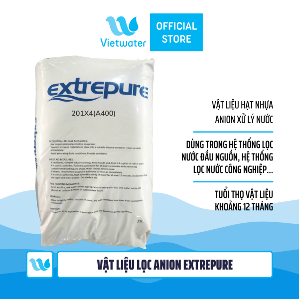 Hạt nhựa trao đổi ion Anion Extrepure A400