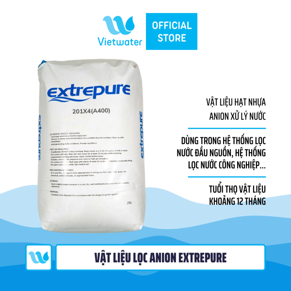 Hạt nhựa trao đổi ion Anion Extrepure A400