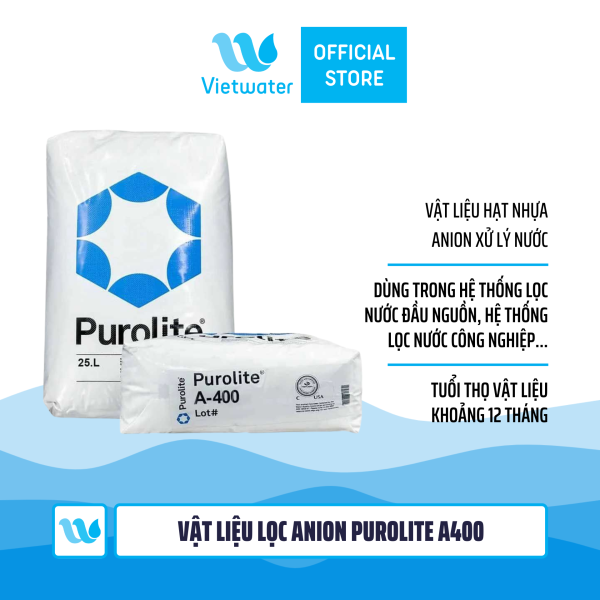 Hạt nhựa trao đổi ion Anion Purolite A400
