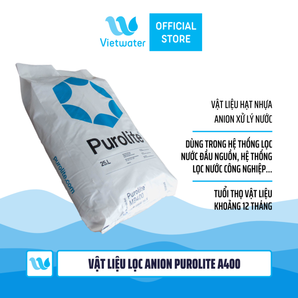 Hạt nhựa trao đổi ion Anion Purolite A400