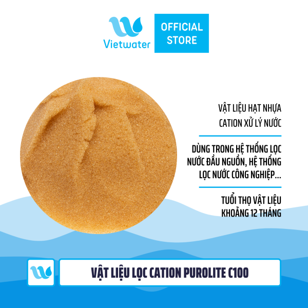 Hạt nhựa trao đổi ion Cation Purolite C100