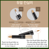  Kem che khuyết điểm 2 đầu THEFACESHOP Concealer Dual Veil 