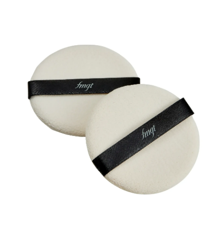 Bông phấn phủ tròn tạo lớp phủ mỏng mịn và che phủ tốt The Face Shop ROUND Flocked Puff 2P