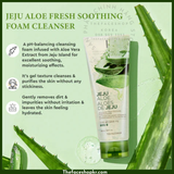  Sữa Rửa Mặt Làm làm sạch dịu nhẹ da The Face shop JEJU ALOE FRESH SOOTHING FOAM CLEANSER 150ml 