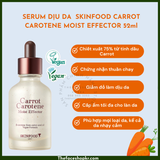  Serum thuần chay dưỡng ẩm giảm đỏ làm dịu da chiết xuất 100% cà rốt SKINFOOD CARROT CAROTENE MOIST EFFECTOR 52ml 