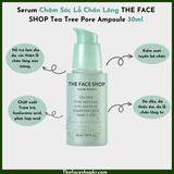  Serum se khít lỗ chân lông The Face Shop Clean Beauty Tea Tree Pore Ampoule 30ml 