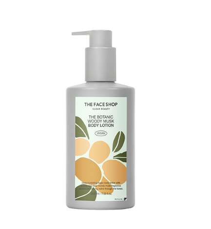 Sữa dưỡng thể THE FACE SHOP Clean Beauty THE BOTANIC WOODY MUSK BODY LOTION Hàn Quốc