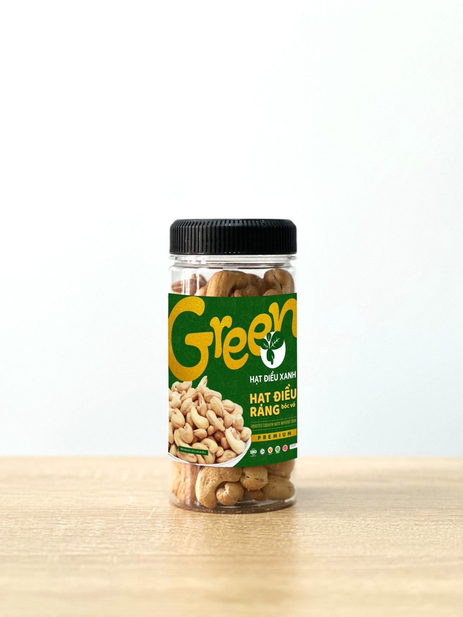 HẠT ĐIỀU XANH GREEN CASHEW - Hạt điều rang muối bóc vỏ 205g