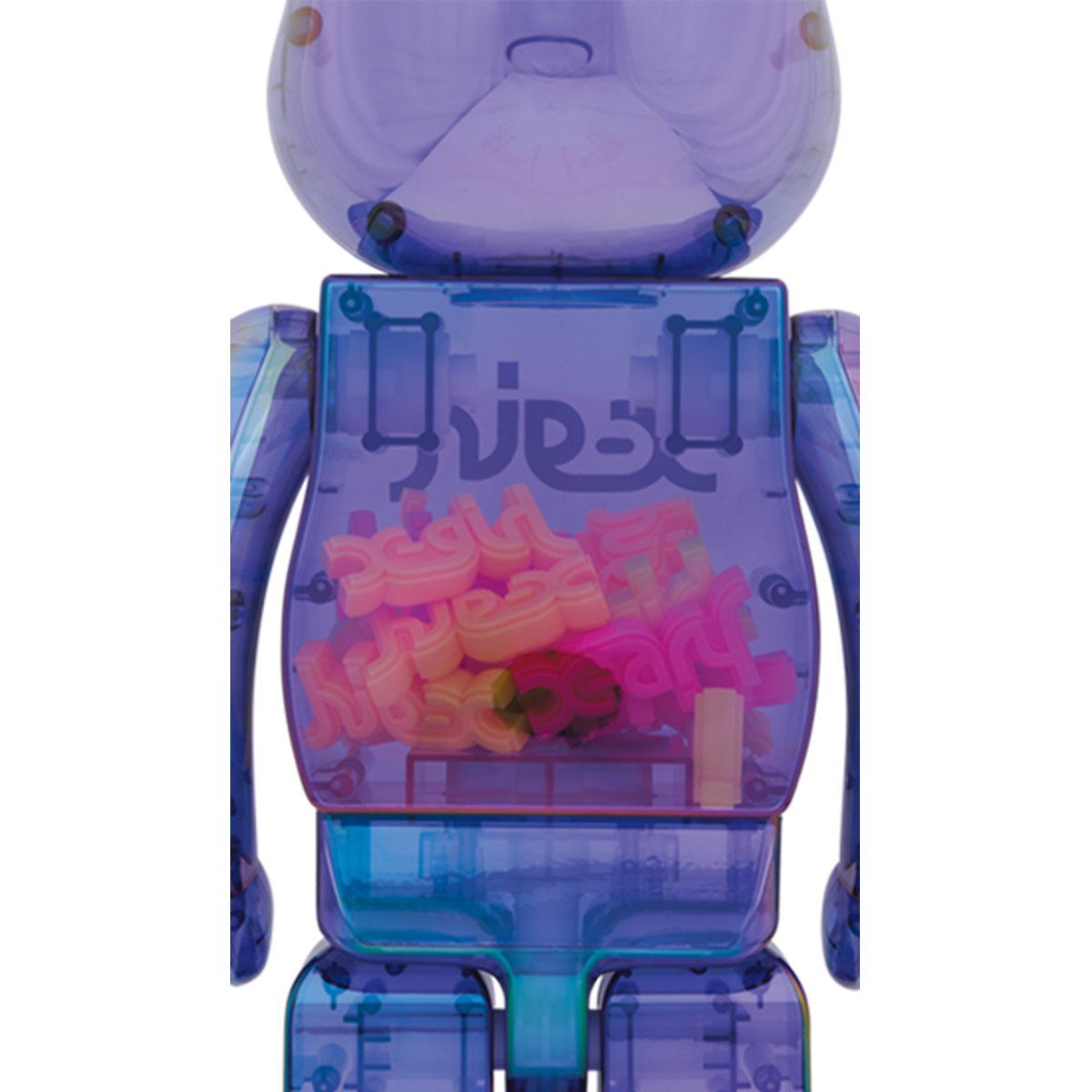 Bearbrick Mẫu X-Girl Clear Purple Size 1000% Đồ Chơi Mô Hình Cao Cấp Chính Hãng