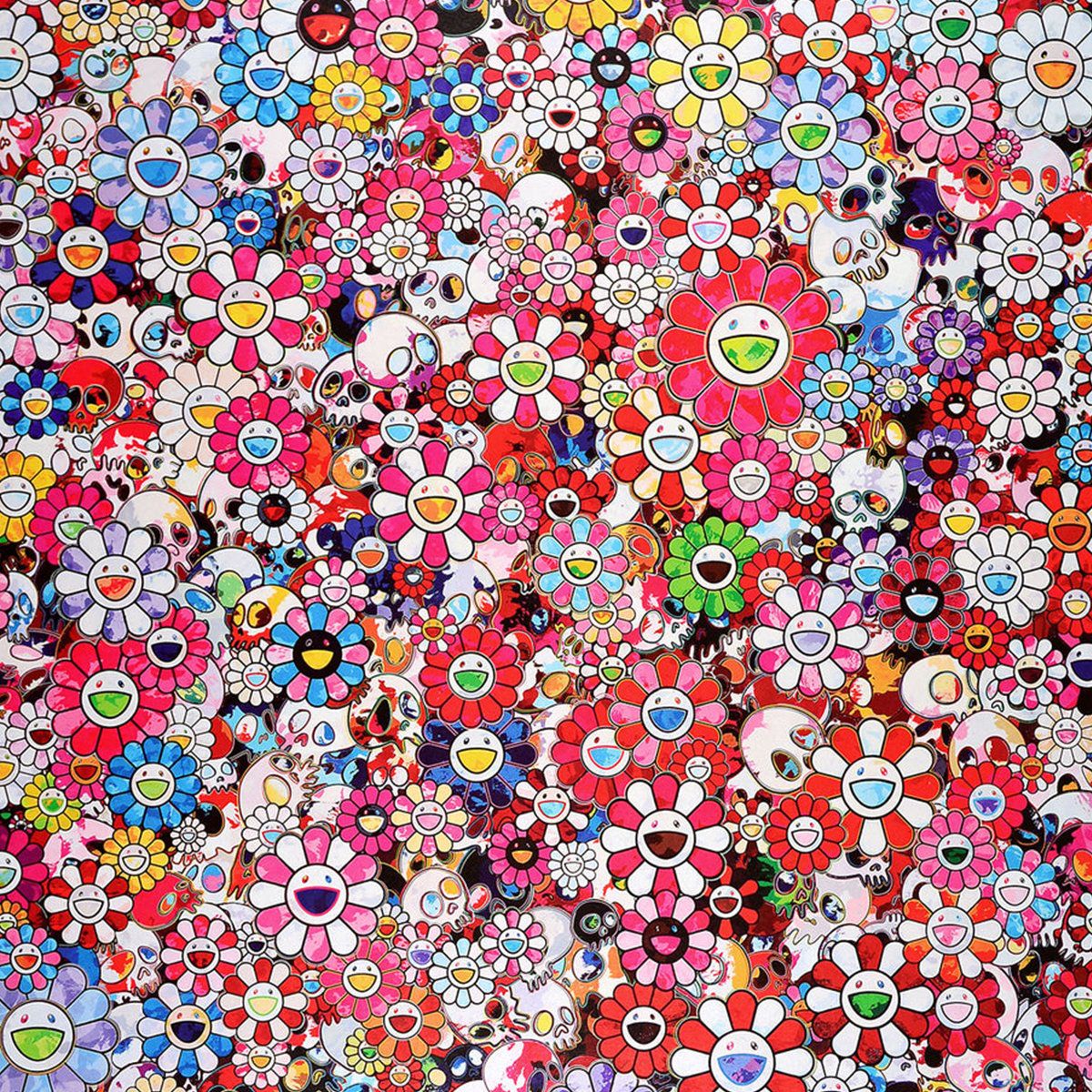 Takashi Murakami Dazzling Circus Embrace Peace Darkness Within Thy Heart 2016 Tranh Nghệ Thuật