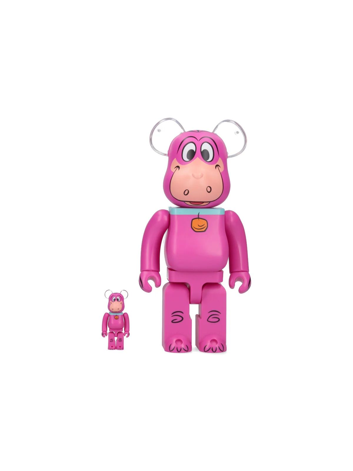 Bearbrick x The Flintstones Dino Pink 100% & 400% Set Đồ Chơi Mô Hình Cao Cấp