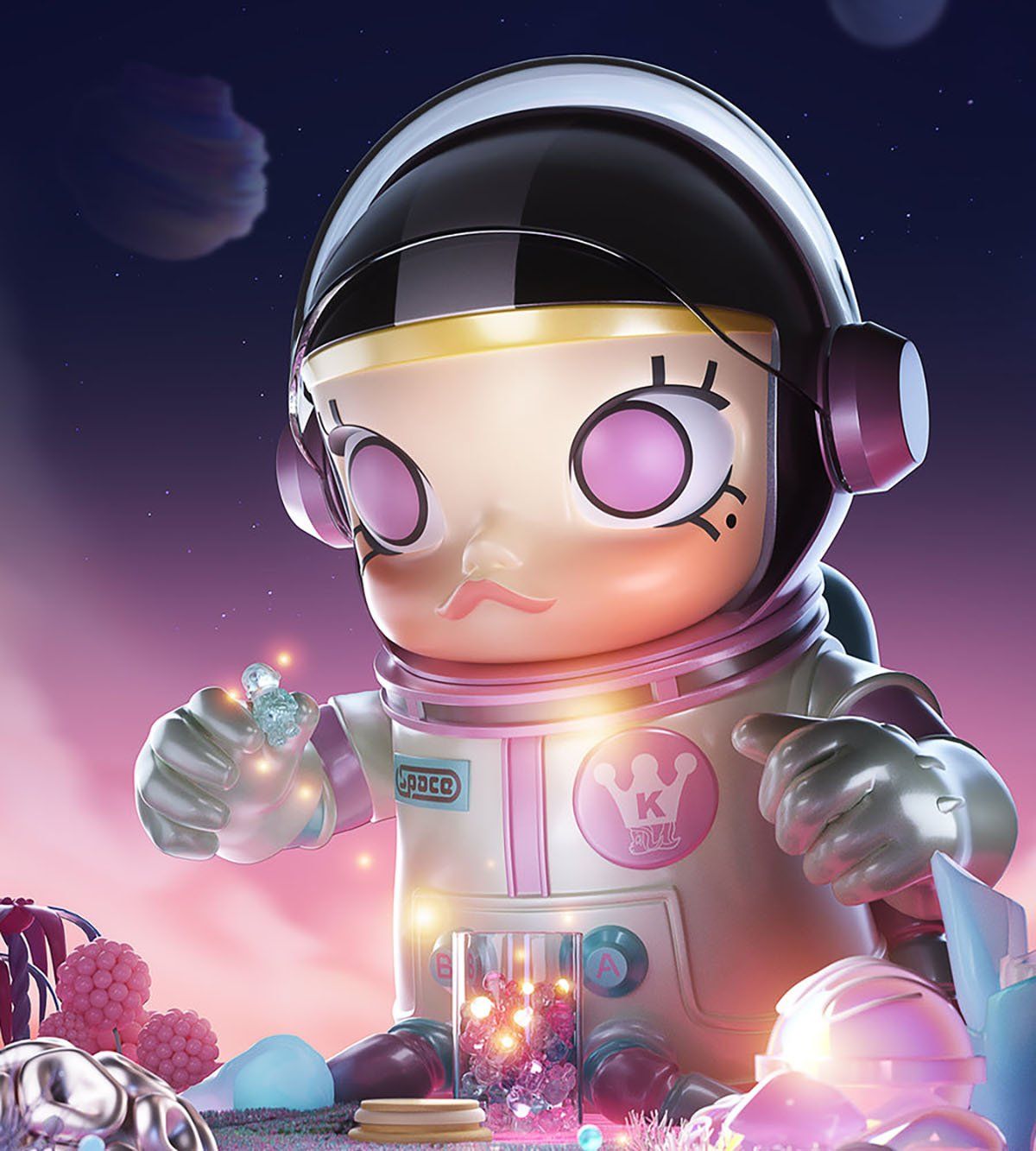 Popmart Mega Space Molly Candy Đồ Chơi Mô Hình Cao Cấp Size 1000% Chính Hãng