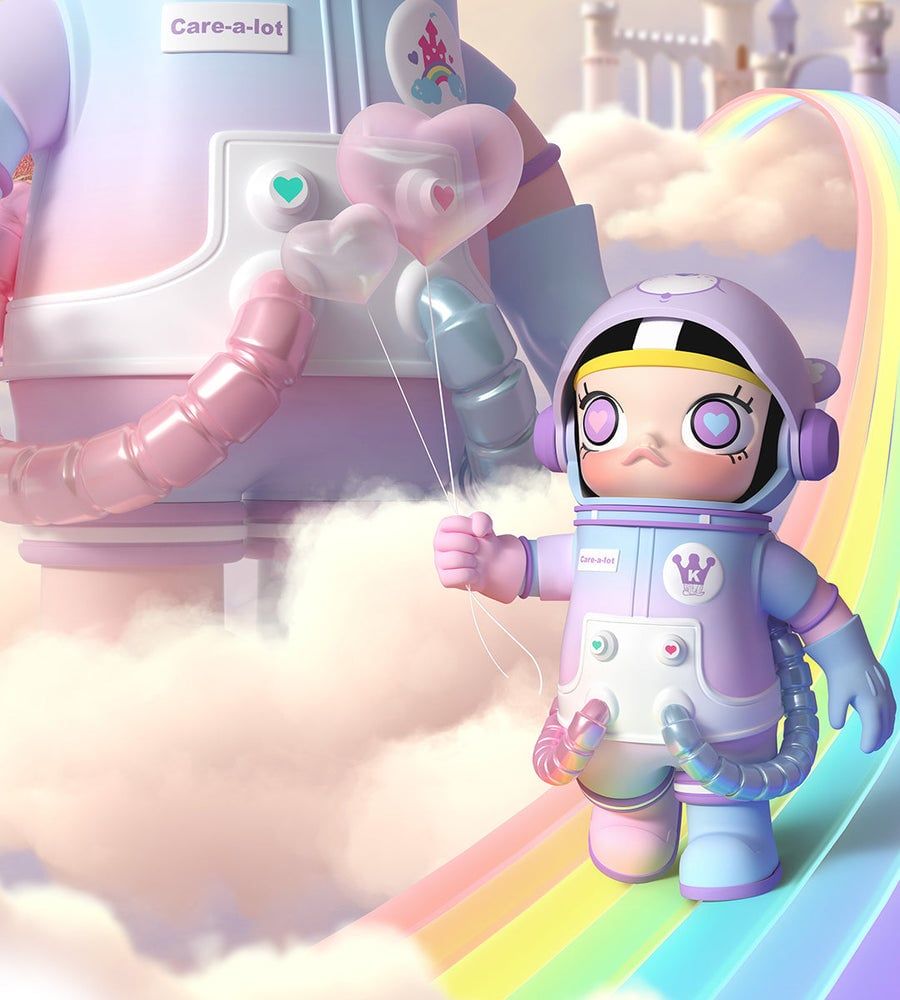 Popmart Mega Space Molly Care A Lot Bear 400% & 100% Đồ Chơi Mô Hình Cao Cấp