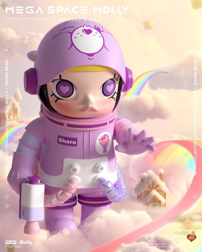 Popmart Mega Space Molly Share A Lot Bear 400% & 100% Đồ Chơi Mô Hình Cao Cấp