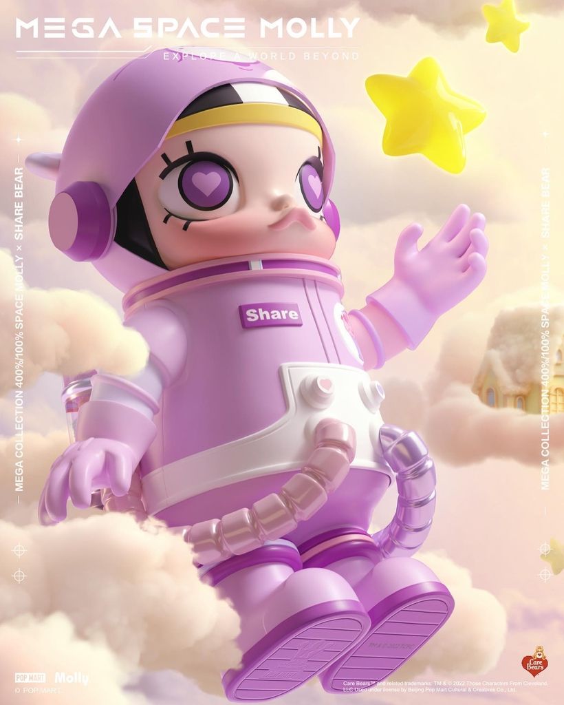 Popmart Mega Space Molly Share A Lot Bear 400% & 100% Đồ Chơi Mô Hình Cao Cấp