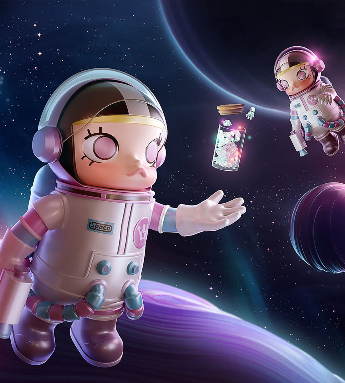 Popmart Mega Space Molly Candy Đồ Chơi Mô Hình Cao Cấp Size 1000% Chính Hãng