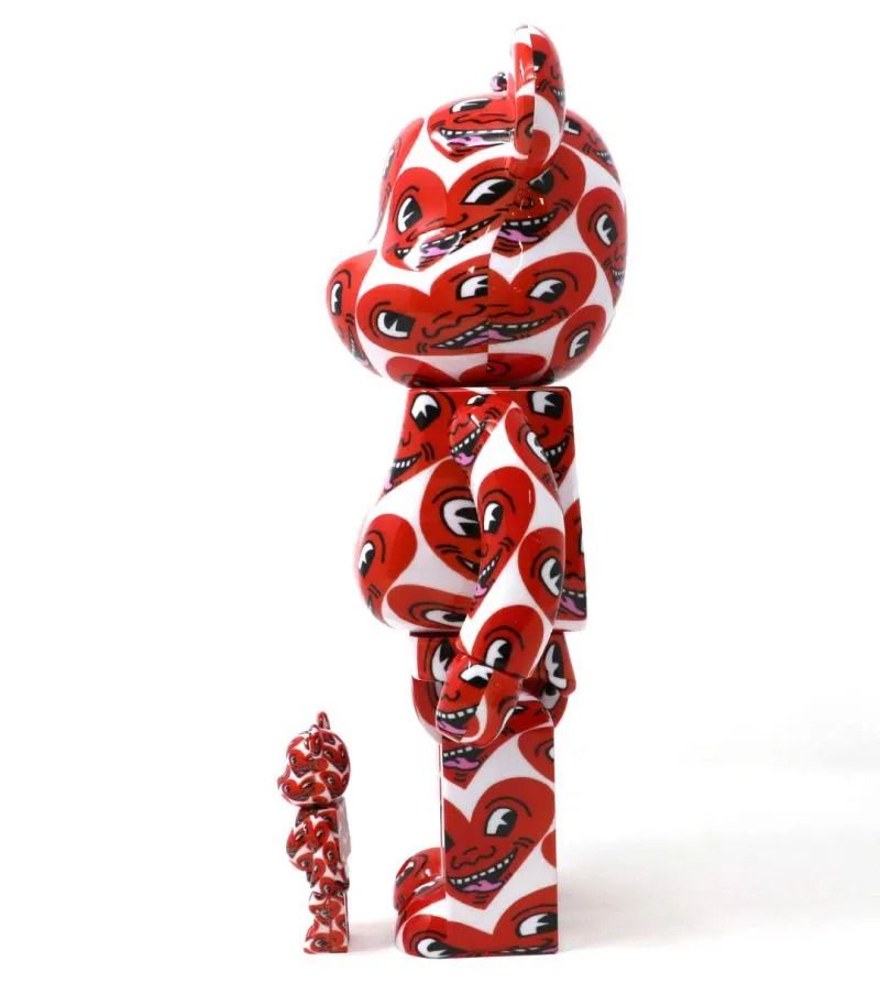 Bearbrick Keith Harring #6 100% & 400% Red Set Đồ Chơi Mô Hình Cao Cấp