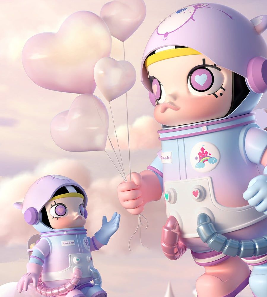 Popmart Mega Space Molly Care A Lot Bear 400% & 100% Đồ Chơi Mô Hình Cao Cấp