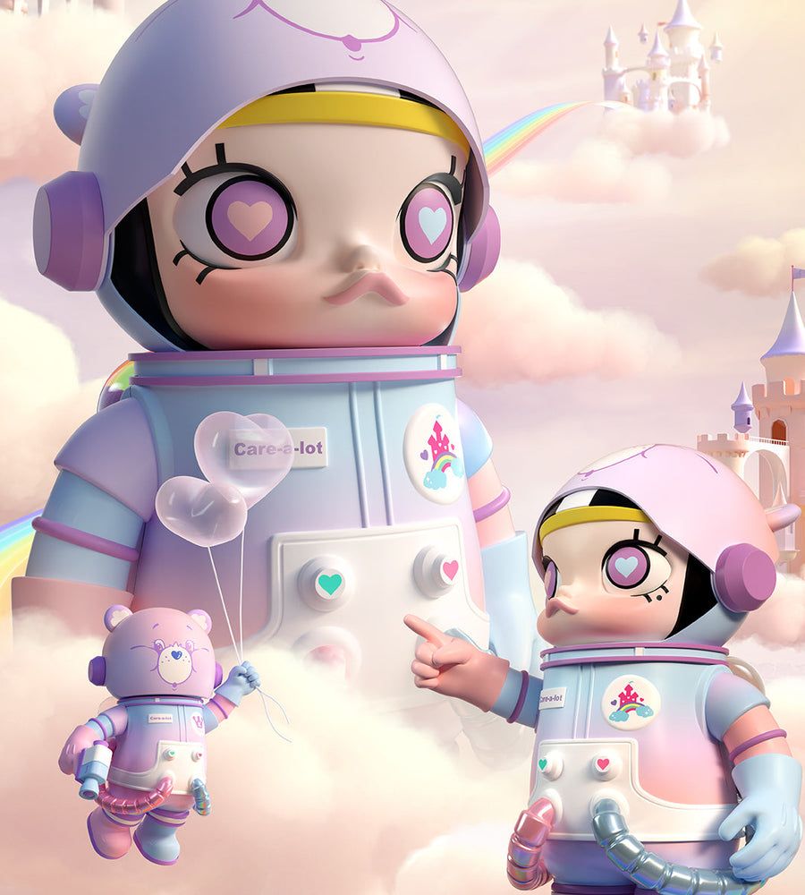Popmart Mega Space Molly Care A Lot Bear 400% & 100% Đồ Chơi Mô Hình Cao Cấp