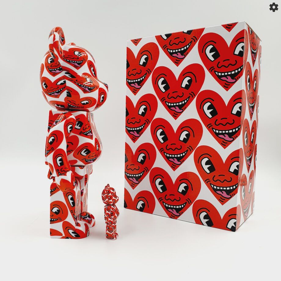Bearbrick Keith Harring #6 100% & 400% Red Set Đồ Chơi Mô Hình Cao Cấp