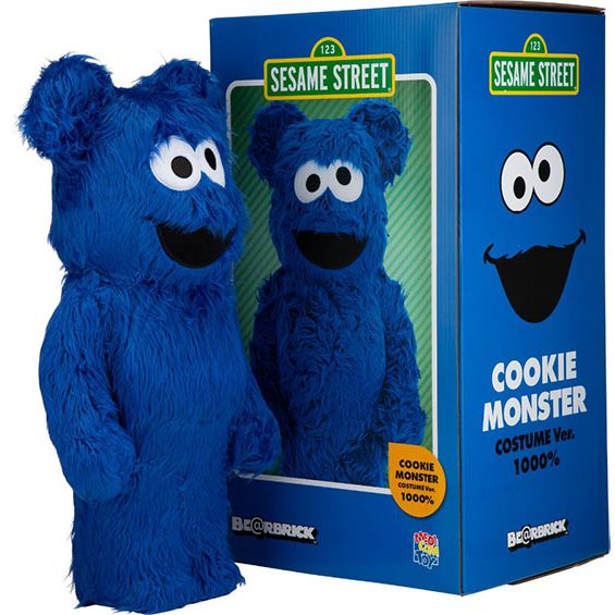 Bearbrick Cookie Monster Costume Đồ Chơi Mô Hình Cao Cấp Size 1000% Chính Hãng