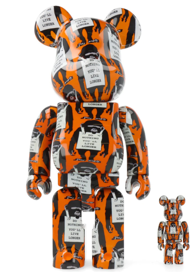 Bearbrick Monkey Sign 100% & 400% Đồ Chơi Mô Hình Cao Cấp