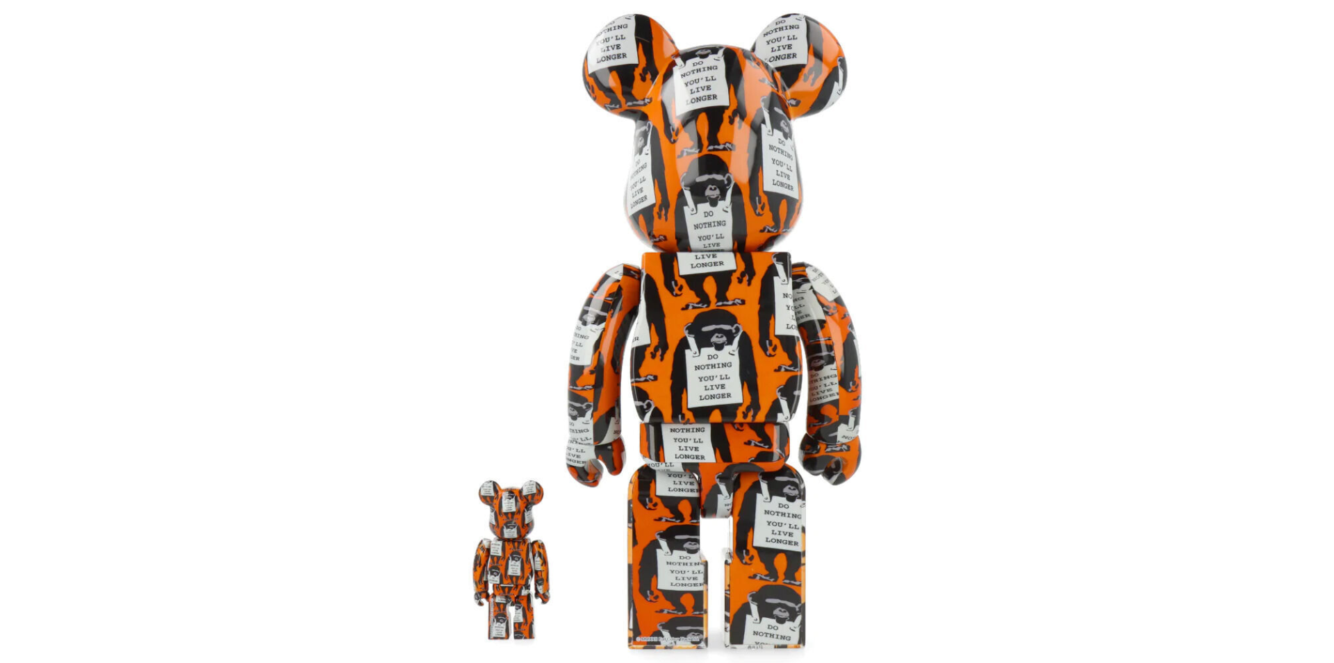 Bearbrick Monkey Sign 100% & 400% Đồ Chơi Mô Hình Cao Cấp
