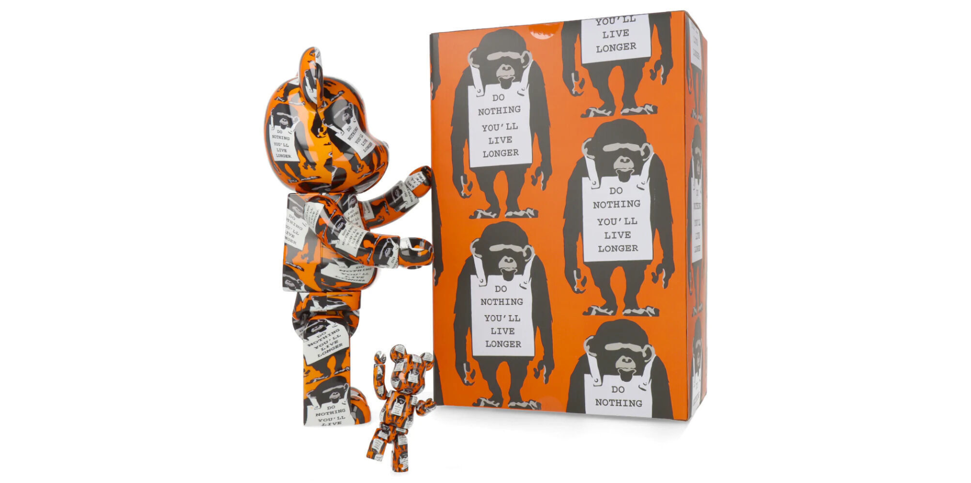 Bearbrick Monkey Sign 1000% Đồ Chơi Mô Hình Cao Cấp