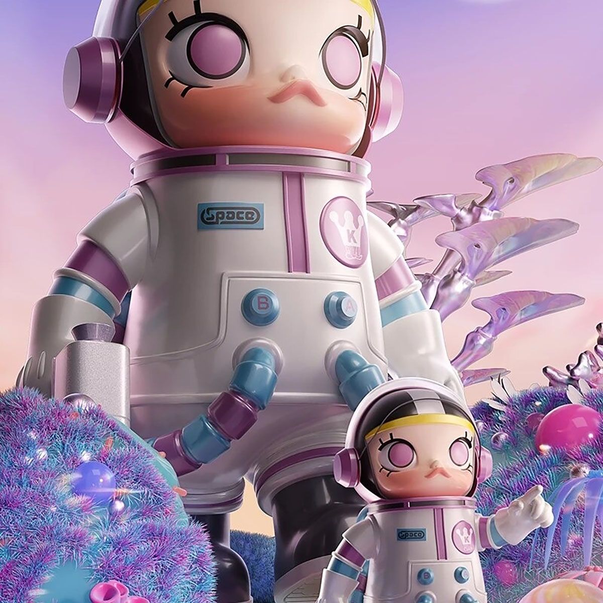 Popmart Mega Space Molly Candy Đồ Chơi Mô Hình Cao Cấp Size 1000% Chính Hãng