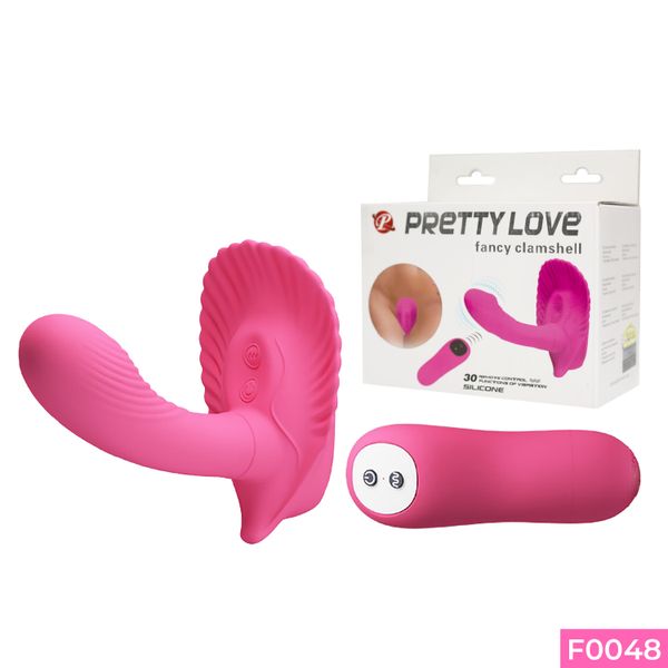 Dương vật giả Pretty Love Fancy Clamshell hình vỏ sò rung 30 chế độ dùng pin