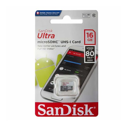 Thẻ nhớ SanDisk Ultra microSDHC 16GB 80MB/s
