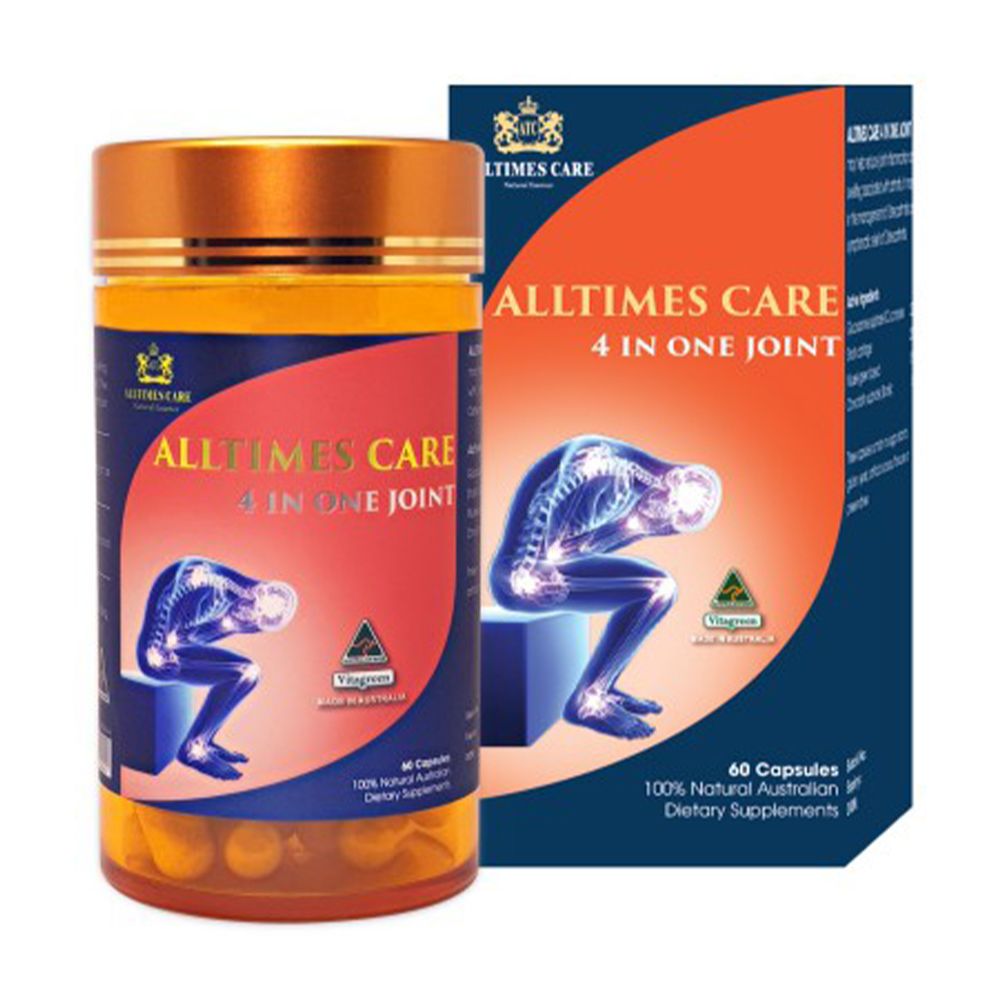  Alltimes Care 4 in one joint - Giải pháp giảm đau và thoái hóa khớp hàng đầu với chai 60 viên 