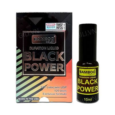  Bamboo Delay Black Power - Xịt chống xuất tinh sớm cho nam từ Mỹ 