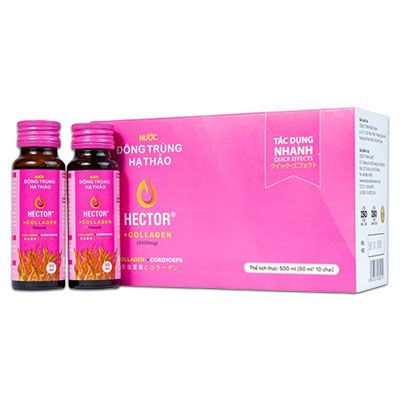  Hector + Collagen - Nước uống đông trùng hạ thảo làm đẹp & trẻ hóa làn da 