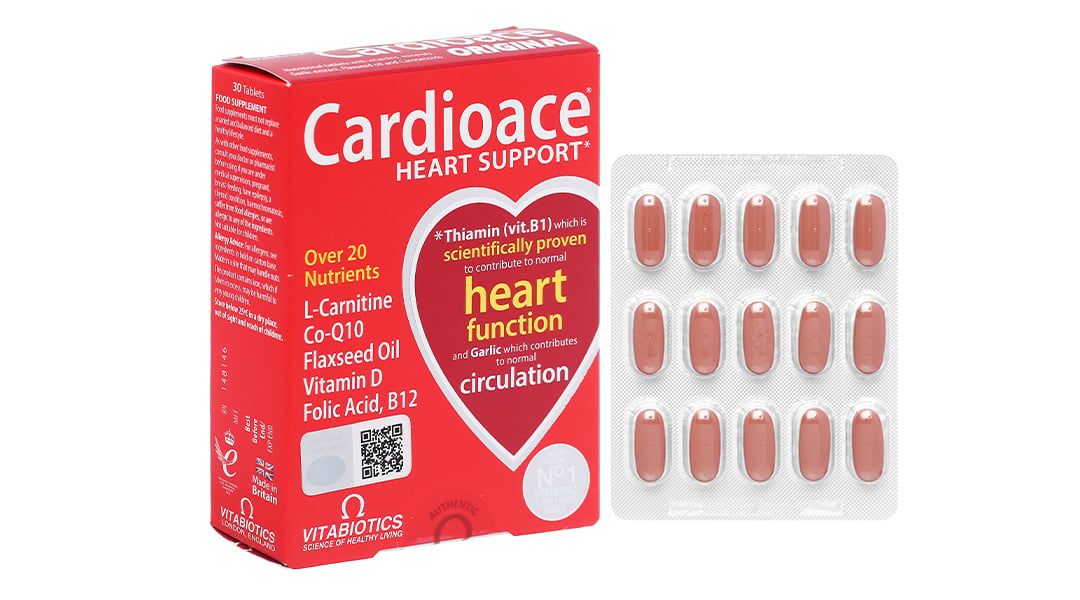 Vitabiotics Cardioace - Viên uống hỗ trợ ngăn ngừa bệnh tim mạch