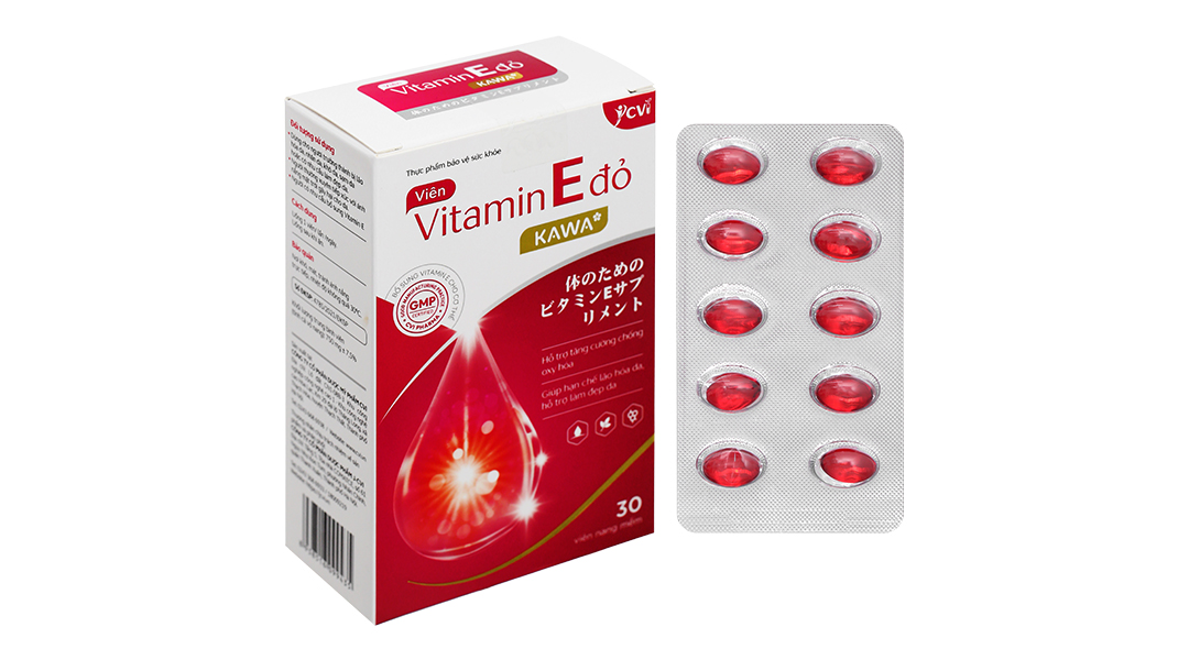 Vitamin E đỏ Kawa làm đẹp da, ngăn ngừa lão hóa