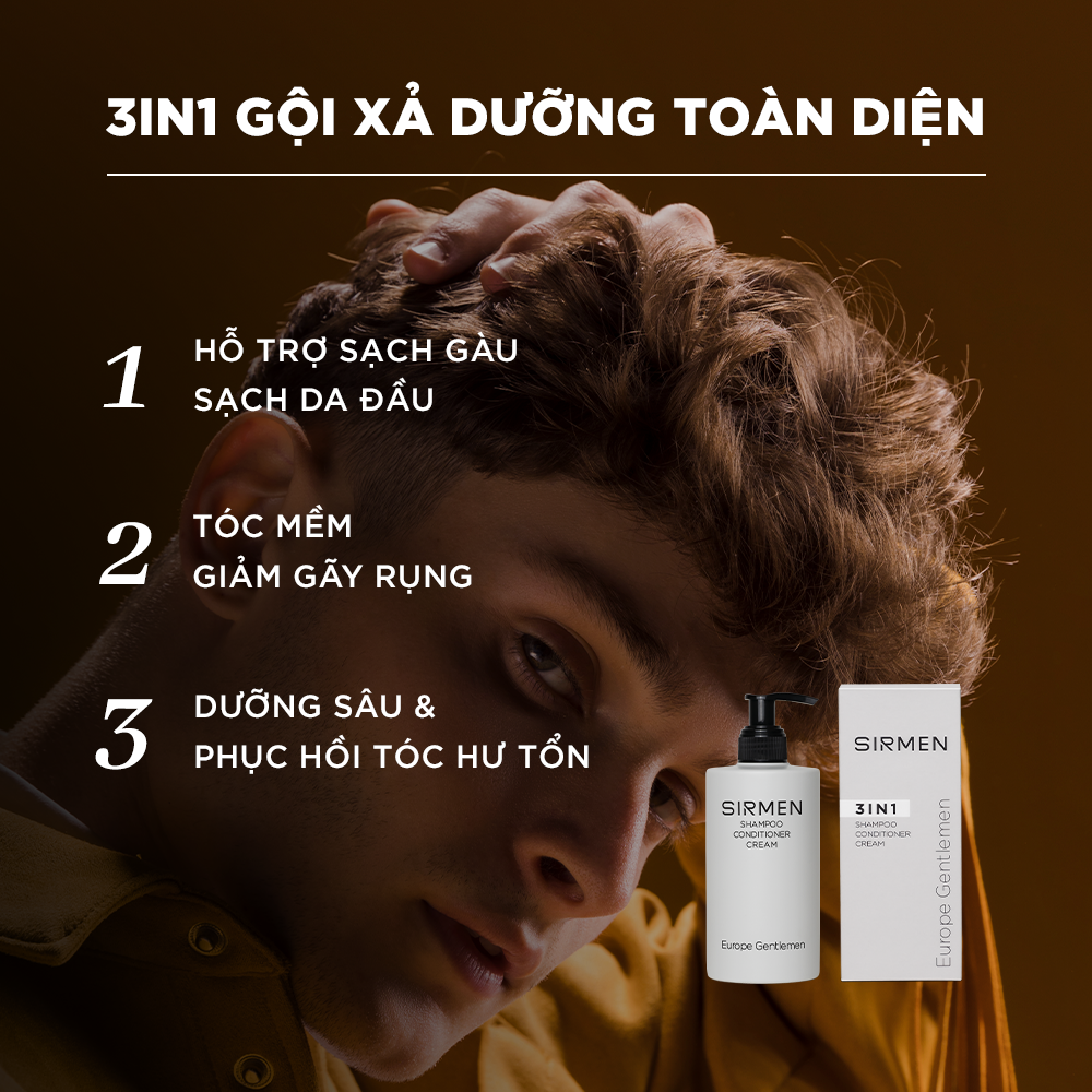 Bộ quà tặng cho nam MADRID MATADOR Sữa tắm gội nam 4in1 350g Dầu gội nam 320g và Dung dịch vệ sinh 3in1 100g SIRMEN nguyên liệu tự nhiên Europe Gentlemen